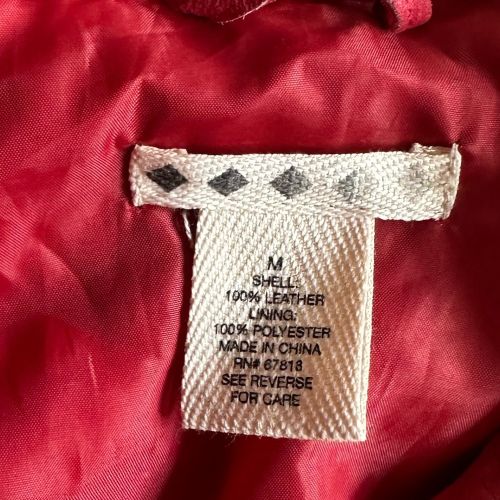 Salmon Pink Suede Button-Up Jacket - Picture 2 of 5